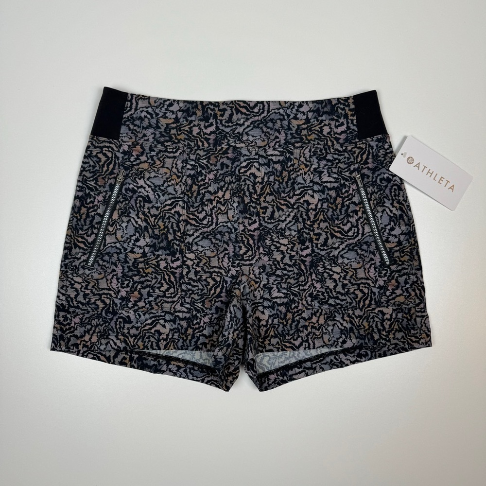 Athleta Trekkie North Short Women US Size 8 Abstract Multicolor Print Hiking NWT